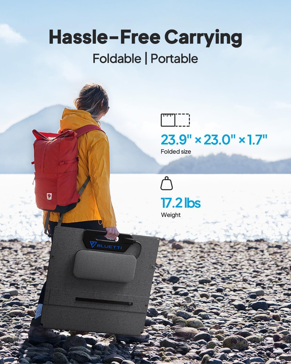 Portable Power Station AC2A with 200W Solar Panel, 204Wh LiFePO4 Battery Backup w/ 2 300W (600W Power Lifting) AC Outlets, Recharge to 80% in 40 Min., Solar Generator for Outdoor Camping