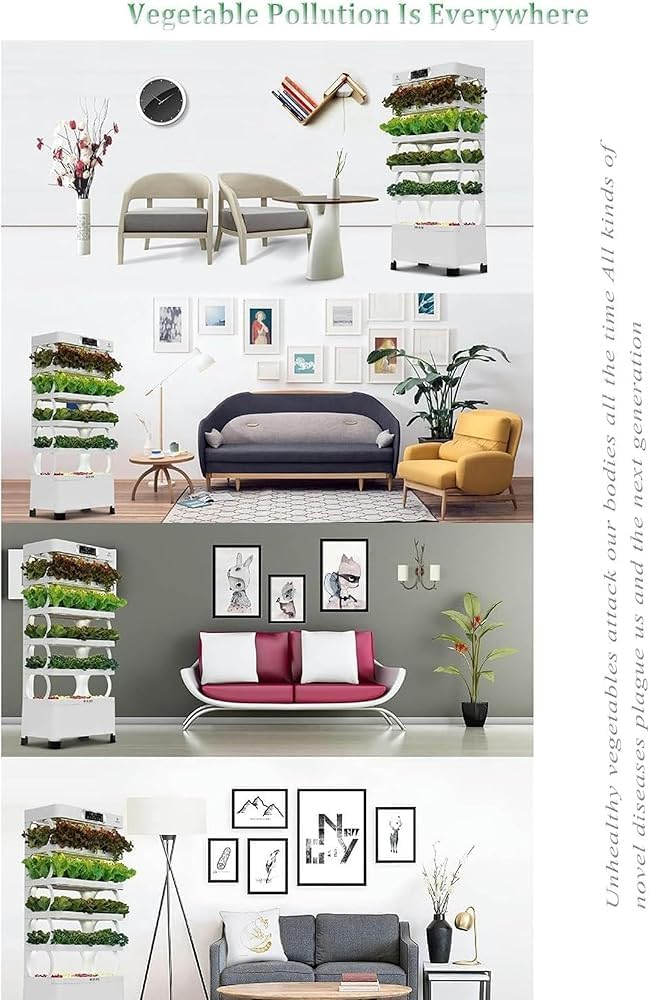 Hydroponics Growing System Tower Indoor Herb Garden Kit with Grow Light | Smart Garden for Home Kitchen Windowsill | Vegetable Gardening Starter