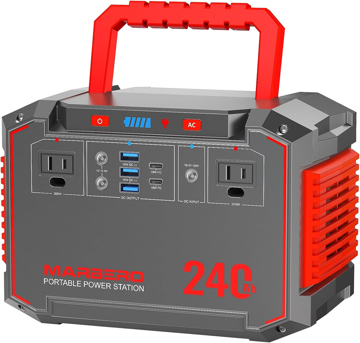 Portable Power Station 88.8Wh Solar Generator 150W Peak Lithium Battery Backup Power Bank with LED Light for Home, Outdoor, Travel, Emergency, RV & Off-Grid Living (Solar Panel Optional)