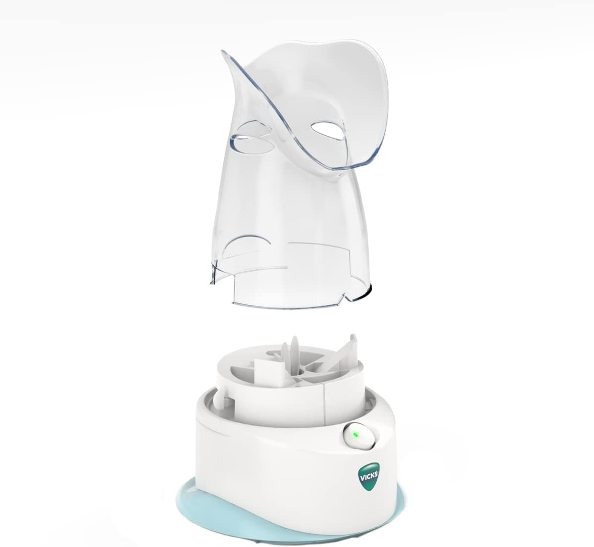 V1200 Personal Steam Inhaler with Soft Face Mask for Targeted Steam Relief, Aids with Sinus Problems, Congestion, Cough, Use with Soothing Menthol VapoPads