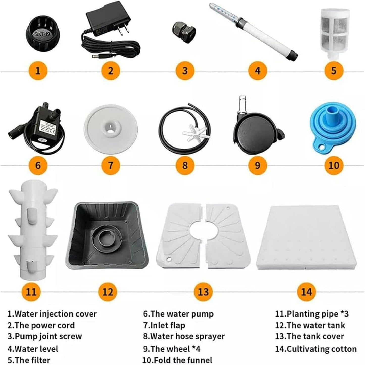 Smart Hydroponics Growing System 45 Plant Sites Vertical Garden Tower Aeroponics Growing Kit with Pump Farm Greenhouse Vegetable Plant Tower Soilless Cultivatio