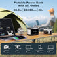 Camping Solar Generator 120W Peak, 88Wh Portable Power Station with 21W Foldable Solar Panel, AC/DC/USB QC3.0 Ports & LED Flashlight for Outdoor, Home, Camping, Fishing, Emergency Backup