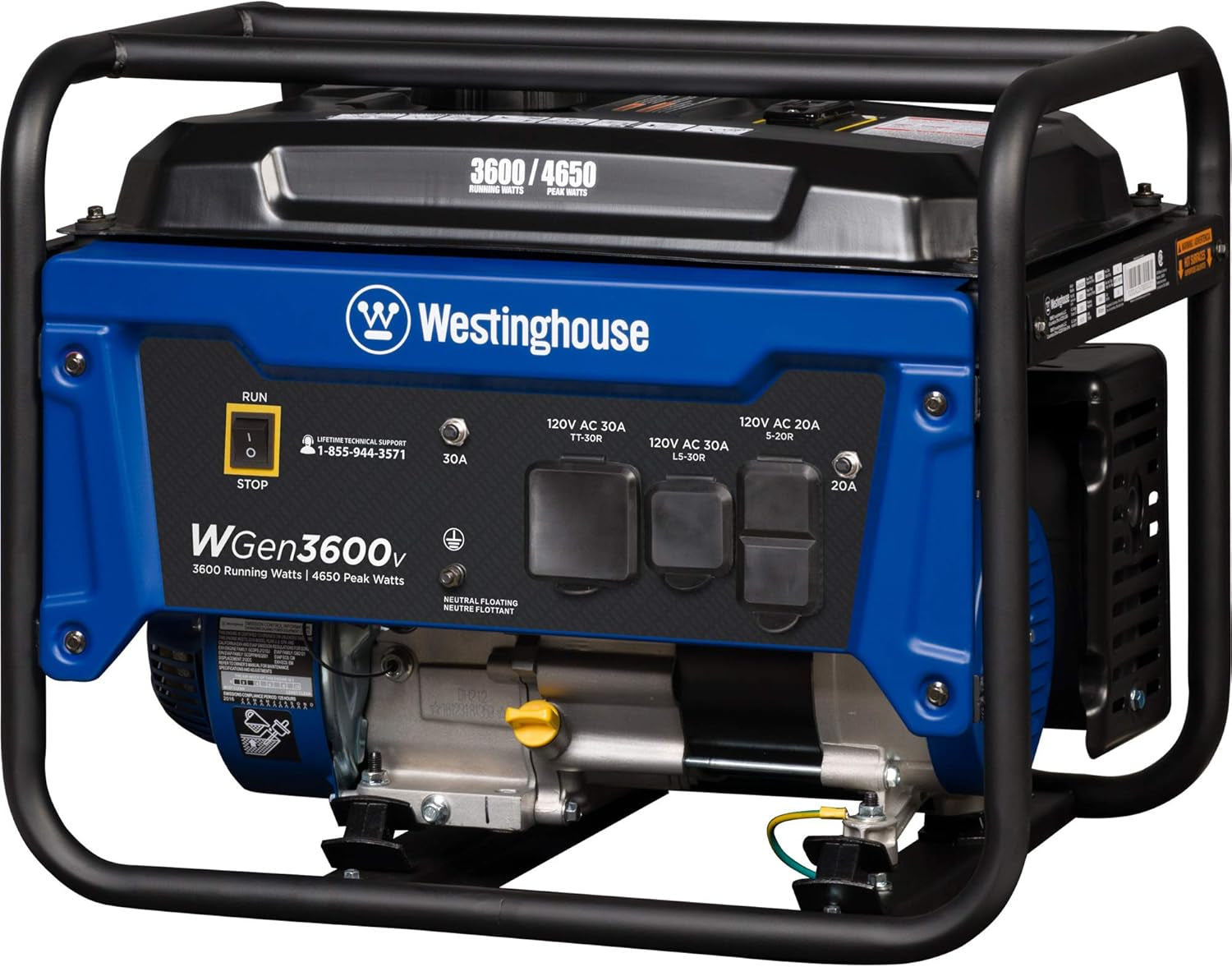 Outdoor Power Equipment 4650 Peak Watt Portable Generator, RV Ready 30A Outlet, Gas Powered