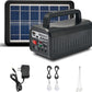 Solar Generator with Panels Included, 8000mAh Portable Power Station with 2 LED Bulbs, AC DC USB Ports, Solar Charger Power Bank for Outdoor Camping Travel, RV, Emergency, Home Blackout