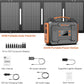 Portable Solar Generator, 300W Portable Power Station with Foldable 60W Solar Panel, 110V Pure Sine Wave 280Wh Lithium Battery Pack with USB DC AC Outlet for Home Use RV Van Outdoor Camping-Orange