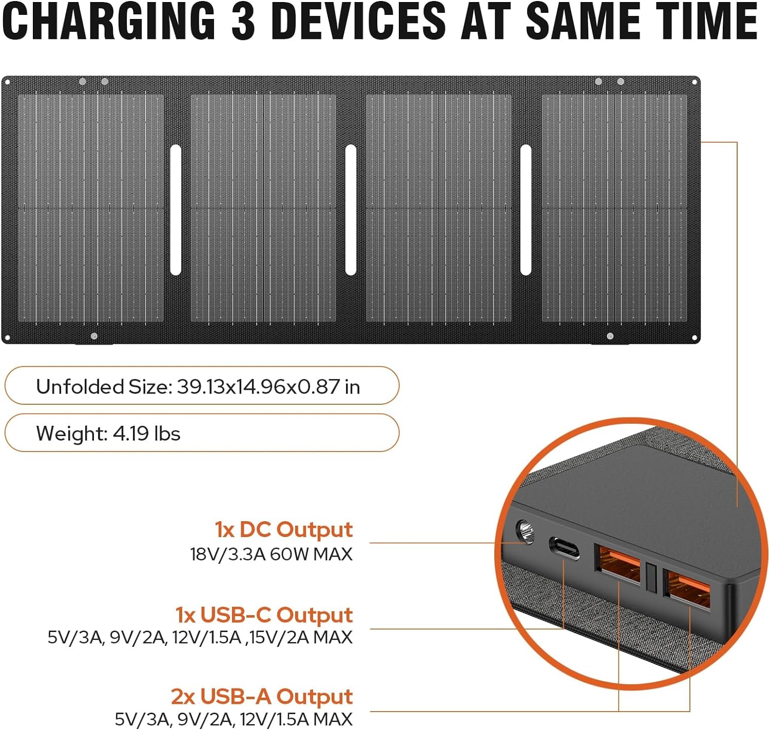 300 W Portable Solar Power Station Generator with Foldable 60W Solar Panel,110V 120W Power Bank Power Pack with USB C Input for Camping Home Use VanLife Adventures