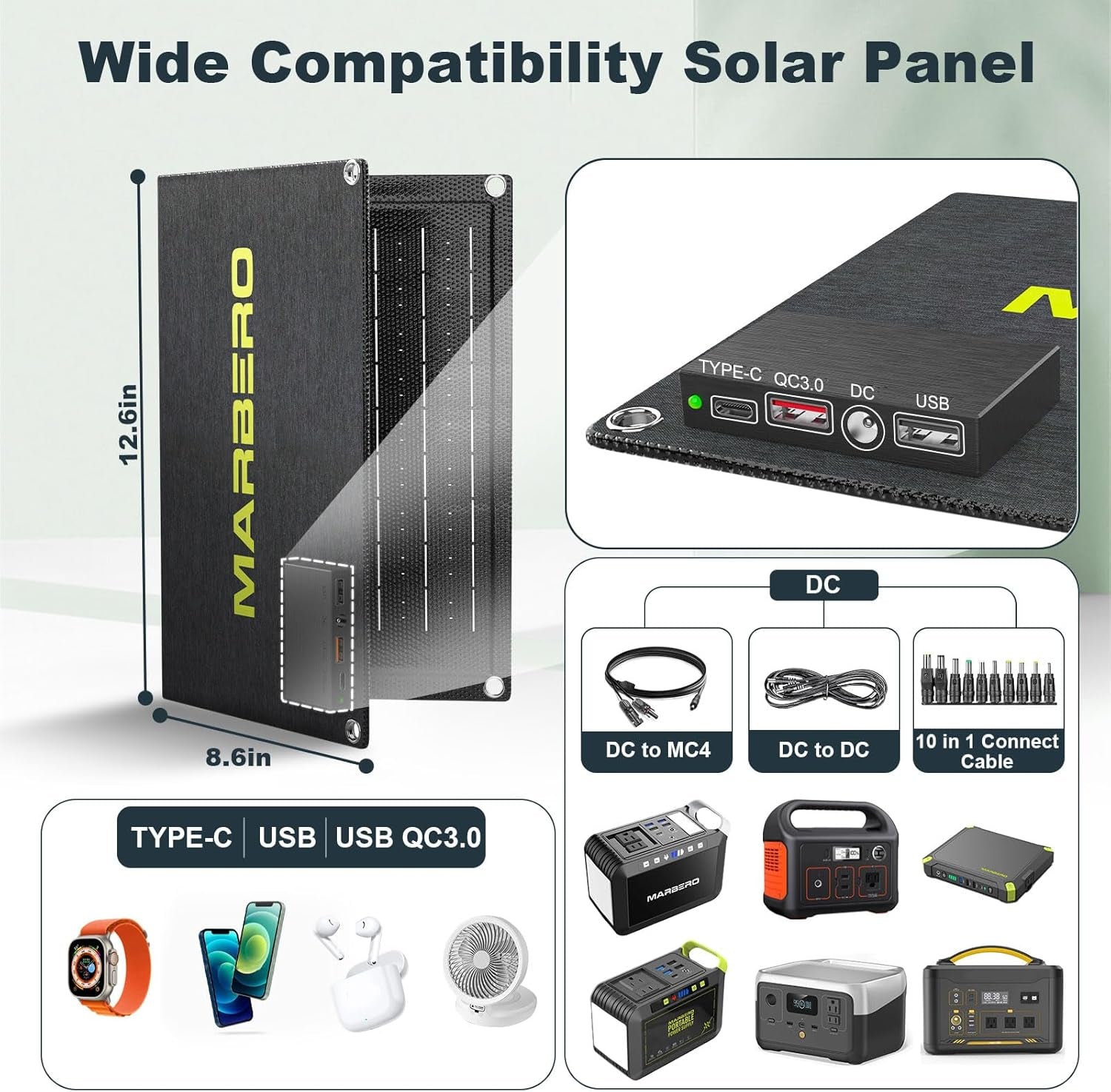 Camping Solar Generator 120W Peak, 88Wh Portable Power Station with 21W Foldable Solar Panel, AC/DC/USB QC3.0 Ports & LED Flashlight for Outdoor, Home, Camping, Fishing, Emergency Backup