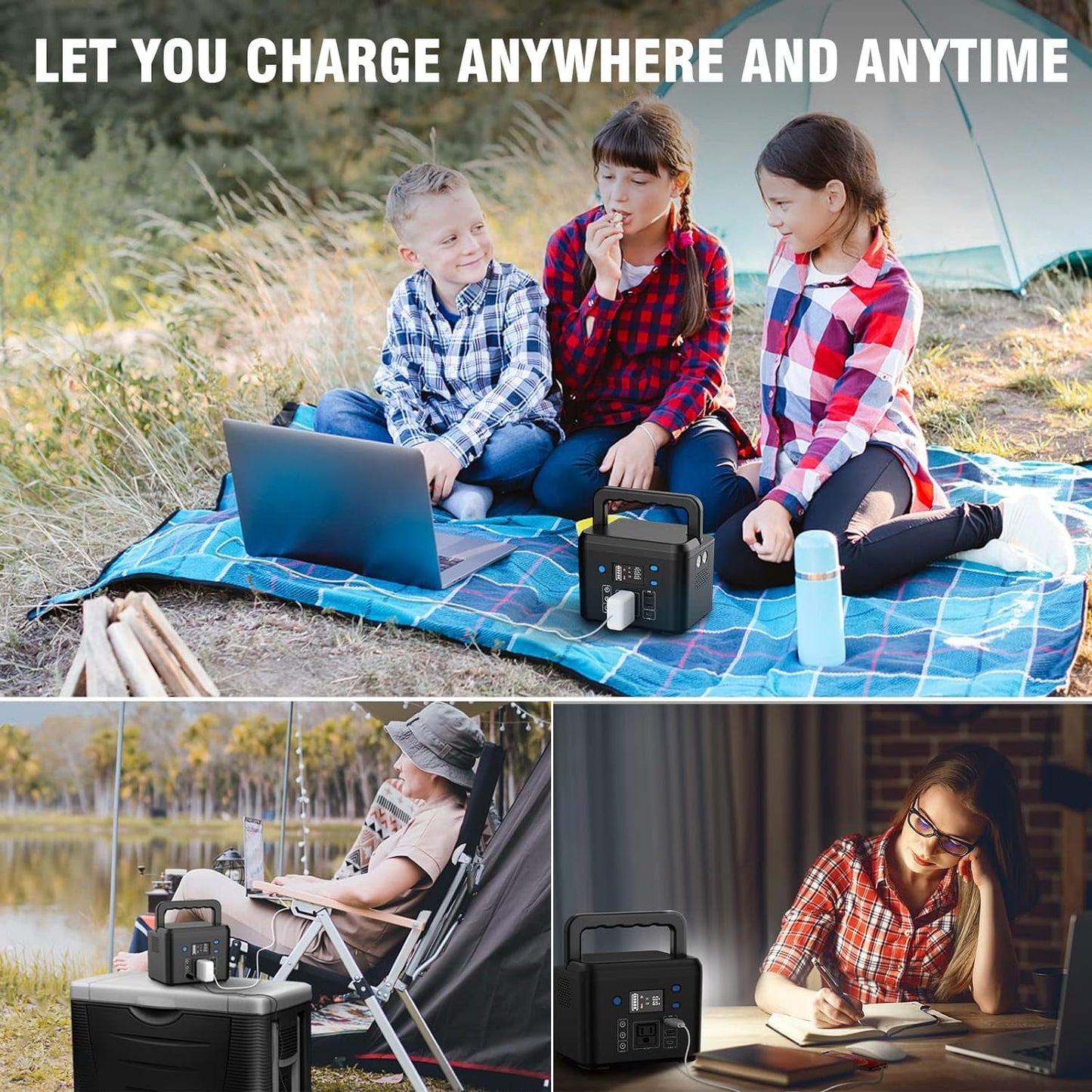 200W Solar Generator with Panel, 120Wh/200W Portable Power Station with 60W Foldable Solar Panel for Outdoor Camping - Trustedcleantech