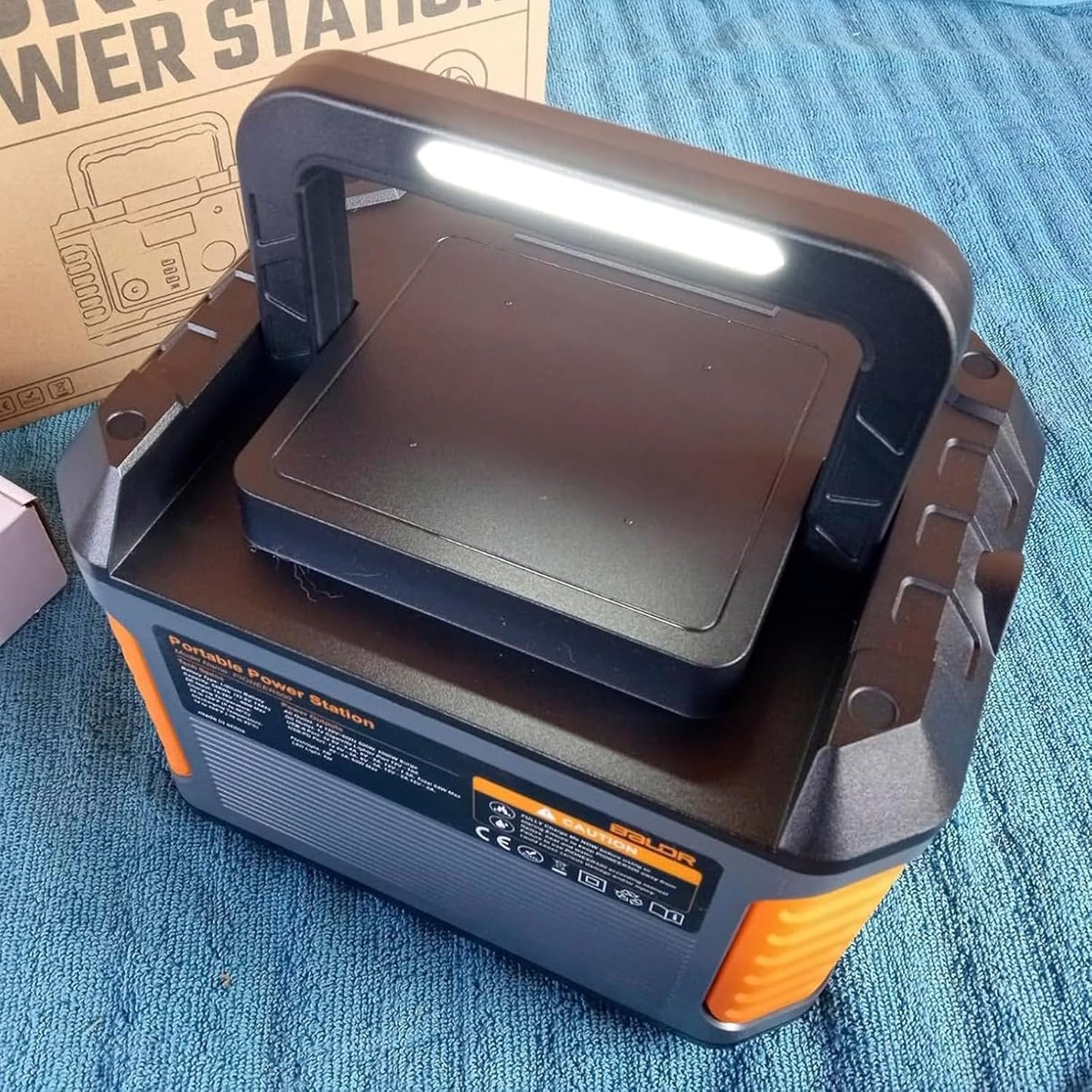 Portable Solar Generator, 500W Portable Power Station with Foldable 120W Solar Panel Included Ideal for Home Backup, Emergency, Outdoor Camping.