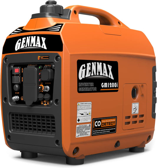 Portable Generator，1200W Ultra-Quiet Gas Engine, EPA Compliant, Eco-Mode Feature, Ultra Lightweight for Backup Home Use & Camping (GM1200i)