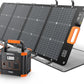 Portable Power Station 300W 288Wh with 120W Bifacial Solar Panel Foldable for Solar Generator