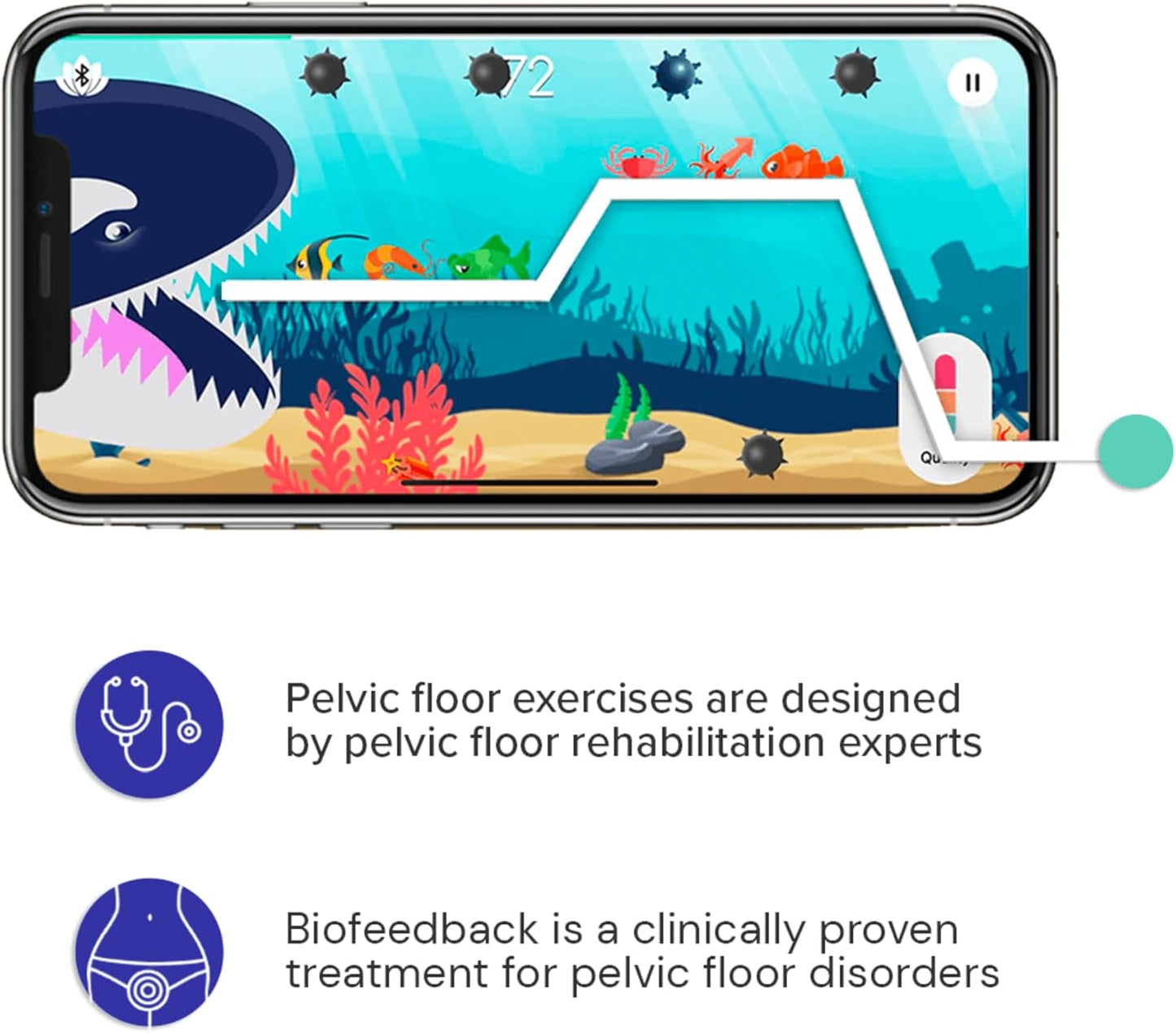 Care + | Pelvic Floor Exerciser with App | Kegel Trainer | Strengthen Your Pelvic Floor, get Better Bladder Control, Stronger Pelvic Support