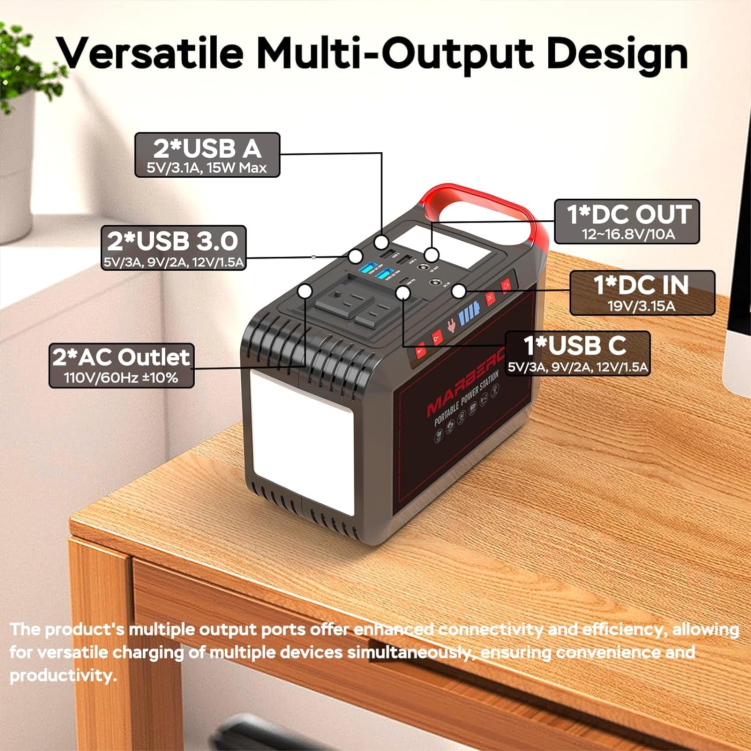 Solar Generator 375W Peak Portable Power Station with Solar Panel Included Camping Power Supply 237Wh with Foldable Solar Panel 100W for Outdoor RV Fishing Emergency