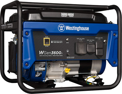 Outdoor Power Equipment 4650 Peak Watt Portable Generator, RV Ready 30A Outlet, Gas Powered