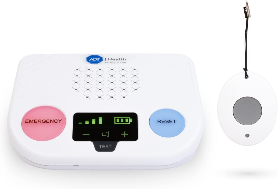Medical Alert Plus – In-Home Medical Alert System for Seniors with 4G Cellular, 600ft Range, Temperature Monitoring & 24/7 U.S. Based Emergency Support (Black Wristband)