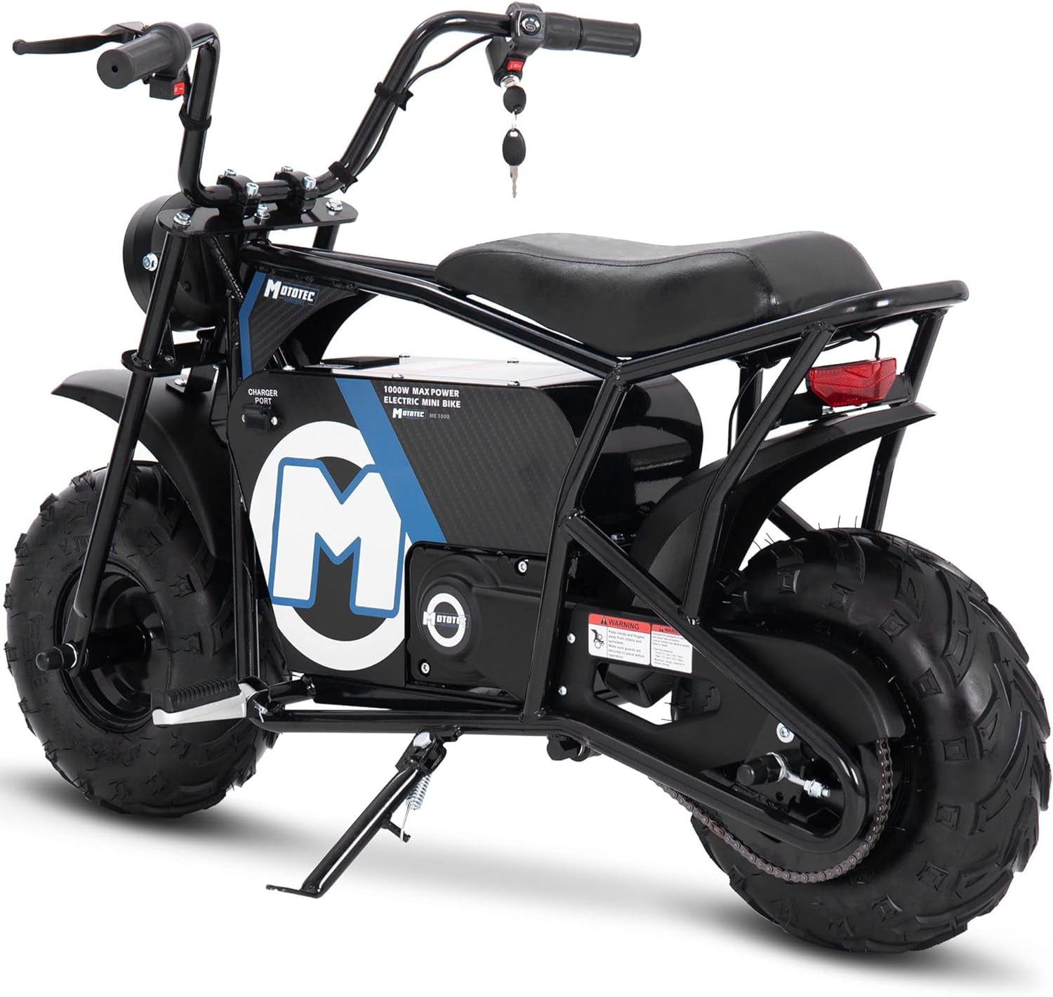 48v 1000w Electric Powered Mini Bike Black, Large