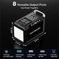Camping Solar Generator 120W Peak, 88Wh Portable Power Station with 21W Foldable Solar Panel, AC/DC/USB QC3.0 Ports & LED Flashlight for Outdoor, Home, Camping, Fishing, Emergency Backup
