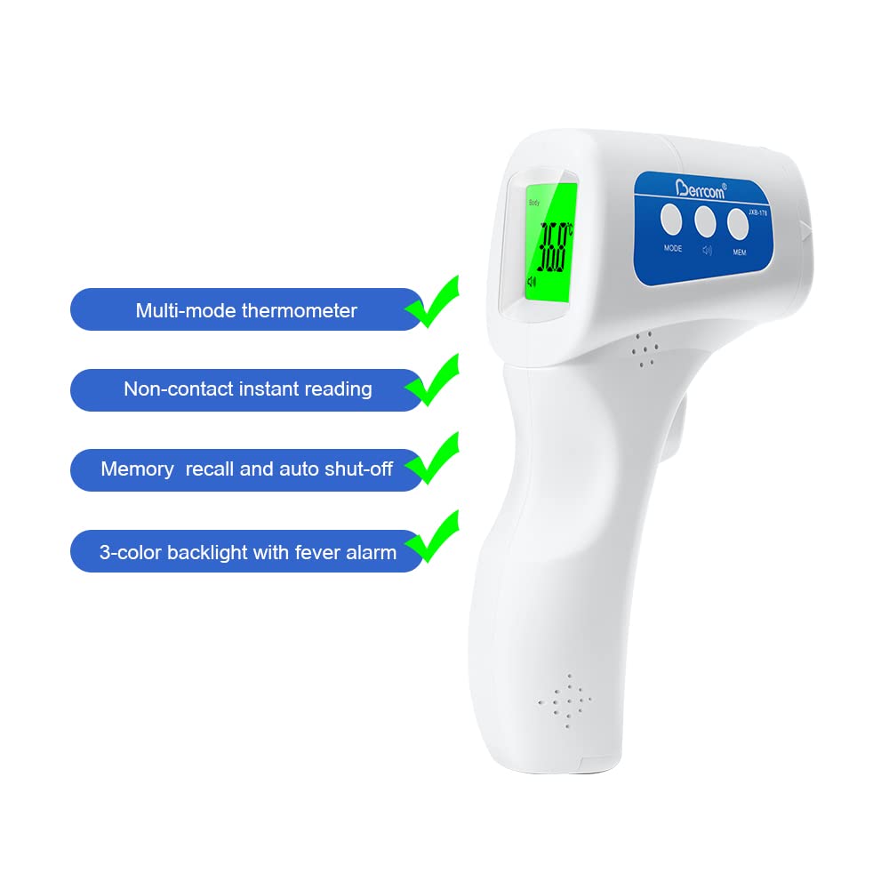 Digital Non-Contact Infrared Forehead Thermometer  | 3-in-1 Contactless Thermometer for Baby, Kids & Adults | Instant Fever Check | Temperature Gun for Home & Medical Use