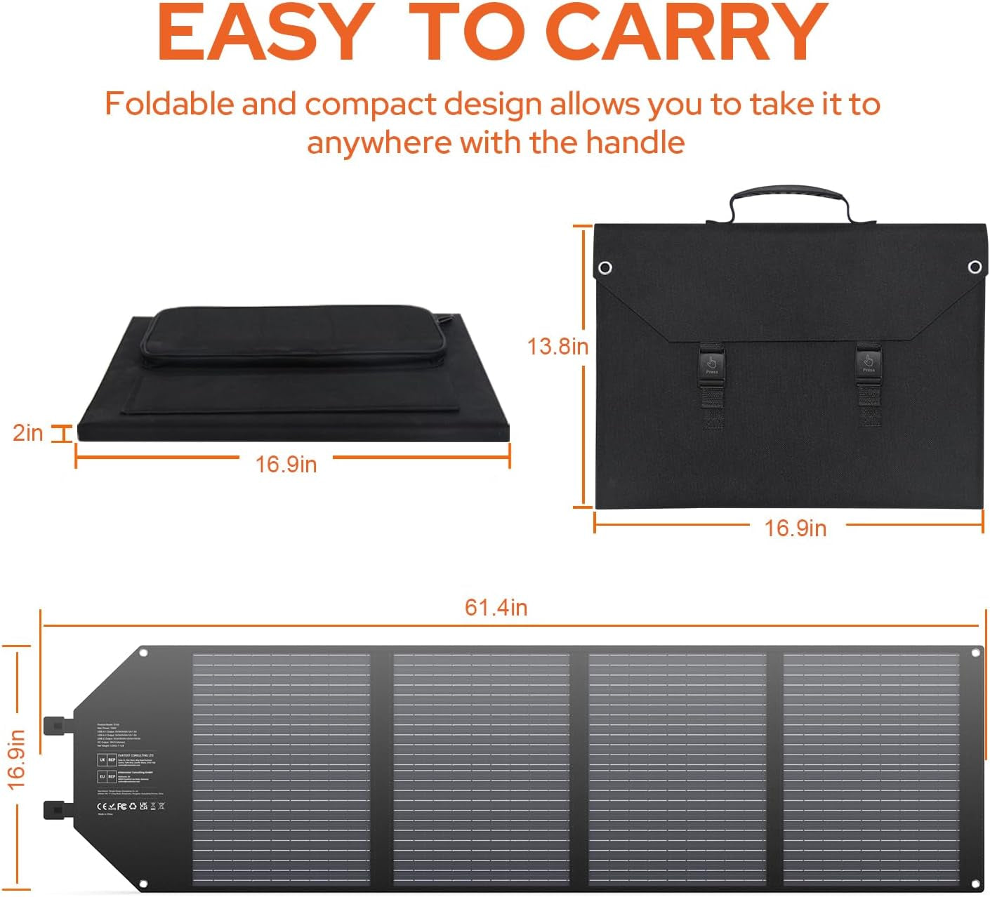 Portable Power Station, 300W 296Wh Battery Bank with 110V Pure Sine Wave AC Outlet,100W Foldable Solar Panel Charger with 18V DC Outlet for Portable Power Stations