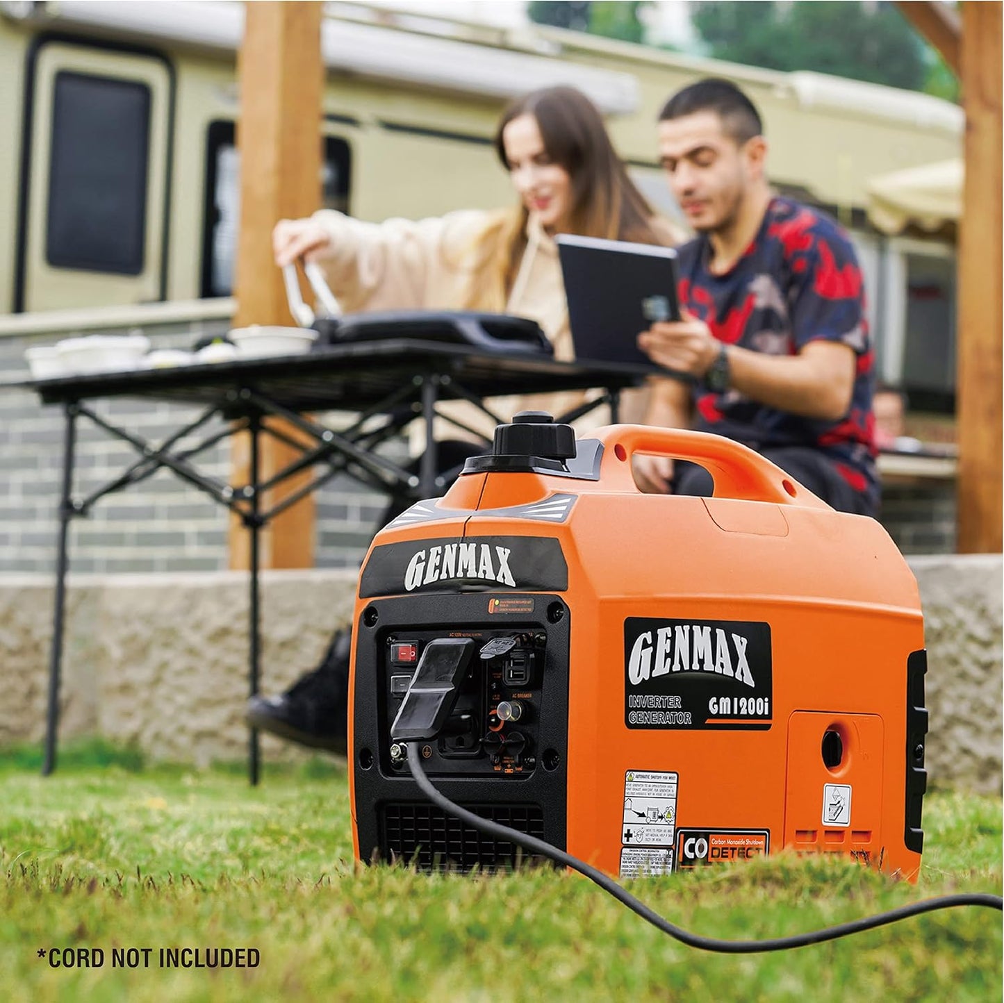 Portable Generator，1200W Ultra-Quiet Gas Engine, EPA Compliant, Eco-Mode Feature, Ultra Lightweight for Backup Home Use & Camping (GM1200i)