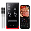 Wireless Bluetooth Smart Meat Thermometer: Standalone Base, WiFi Unlimited Range, 6 Sensors with NIST Certified Accuracy, 2 Probes, for BBQ, Grill, Oven, Smoker, Rotisserie (Red)