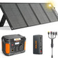 Portable Solar Generator, 500W Portable Power Station with Foldable 120W Solar Panel Included Ideal for Home Backup, Emergency, Outdoor Camping.