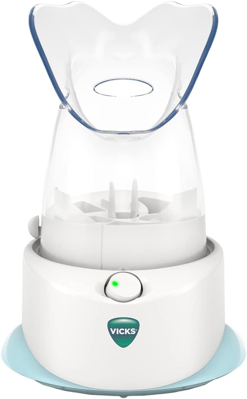 V1200 Personal Steam Inhaler with Soft Face Mask for Targeted Steam Relief, Aids with Sinus Problems, Congestion, Cough, Use with Soothing Menthol  VapoPads