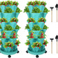 Vertical Planter 7 Tier Stackable Planters Garden Planters Strawberry Herb Flower and Vegetable Planter Indoor Outdoor Gardening Pots with Removable Wheels and Tools
