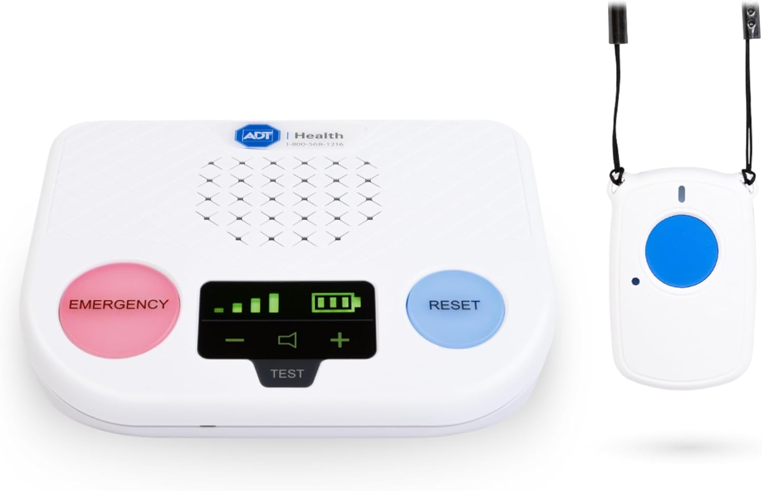 Medical Alert Plus – In-Home Medical Alert System for Seniors with 4G Cellular, 600ft Range, Temperature Monitoring & 24/7 U.S. Based Emergency Support (Black Wristband)