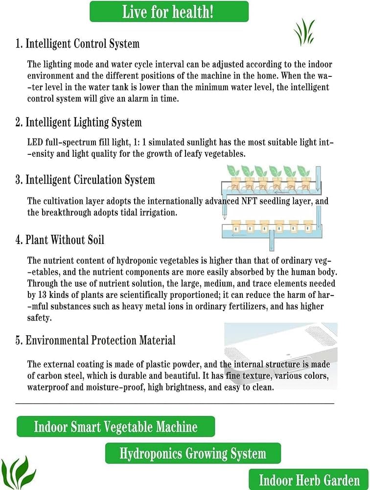Hydroponics Growing System Tower Indoor Herb Garden Kit with Grow Light | Smart Garden for Home Kitchen Windowsill | Vegetable Gardening Starter