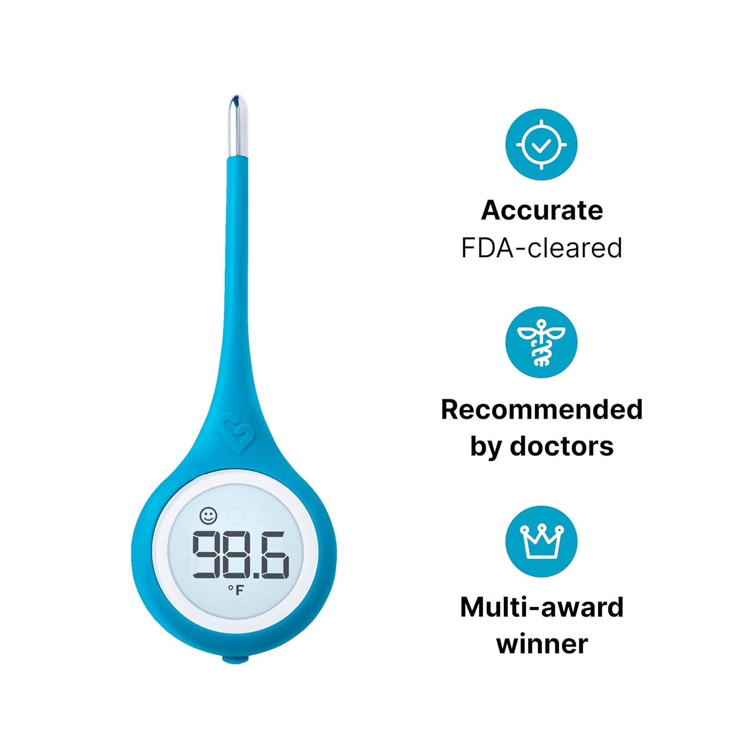 QuickCare Smart Digital Thermometer – FDA Cleared Medical Thermometer for Fast & Accurate Readings