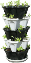 5-Tier Stackable Strawberry, Herb, Flower, and Vegetable Planter - Vertical Garden for Indoor/Outdoor Use