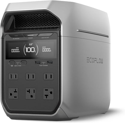 Portable Power Station DELTA 3 Plus – 1024Wh LiFePO4 Battery, 1800W AC/140W USB-C Output, Solar Generator (Solar Panel Optional) for Home Backup, Camping & RV