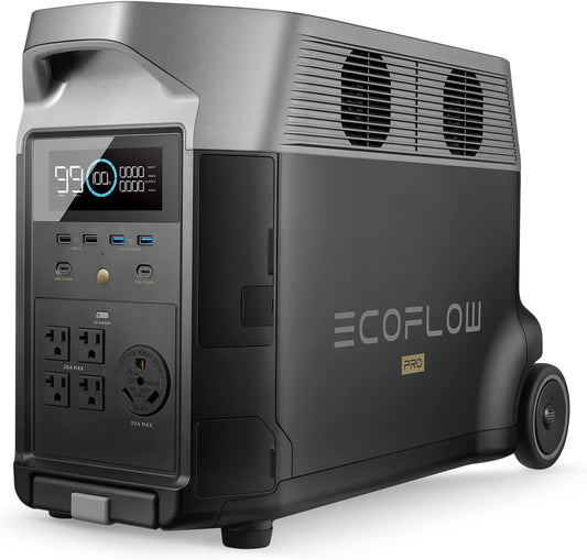 Portable Power Station 3600Wh DELTA Pro – 120V AC Outlets x 5, 3600W, 2.7H Fast Charge, LiFePO4 Solar Generator for Home Use, Power Outages, Camping, RV, Emergencies
