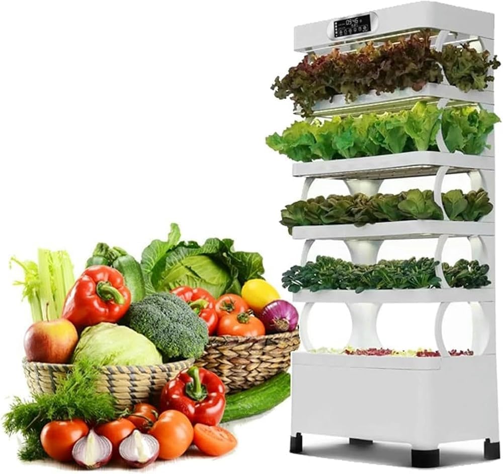 Hydroponics Growing System Tower Indoor Herb Garden Kit with Grow Light | Smart Garden for Home Kitchen Windowsill | Vegetable Gardening Starter