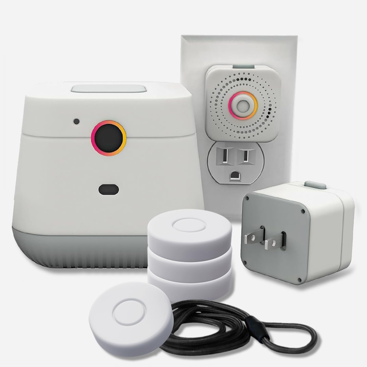 Remote Home Medical Alert System – Custom Alerts with App Activity Log, Fall Detection, 24/7 Emergency Contact for Seniors, WiFi Connected, Elderly Health Device with Call Button