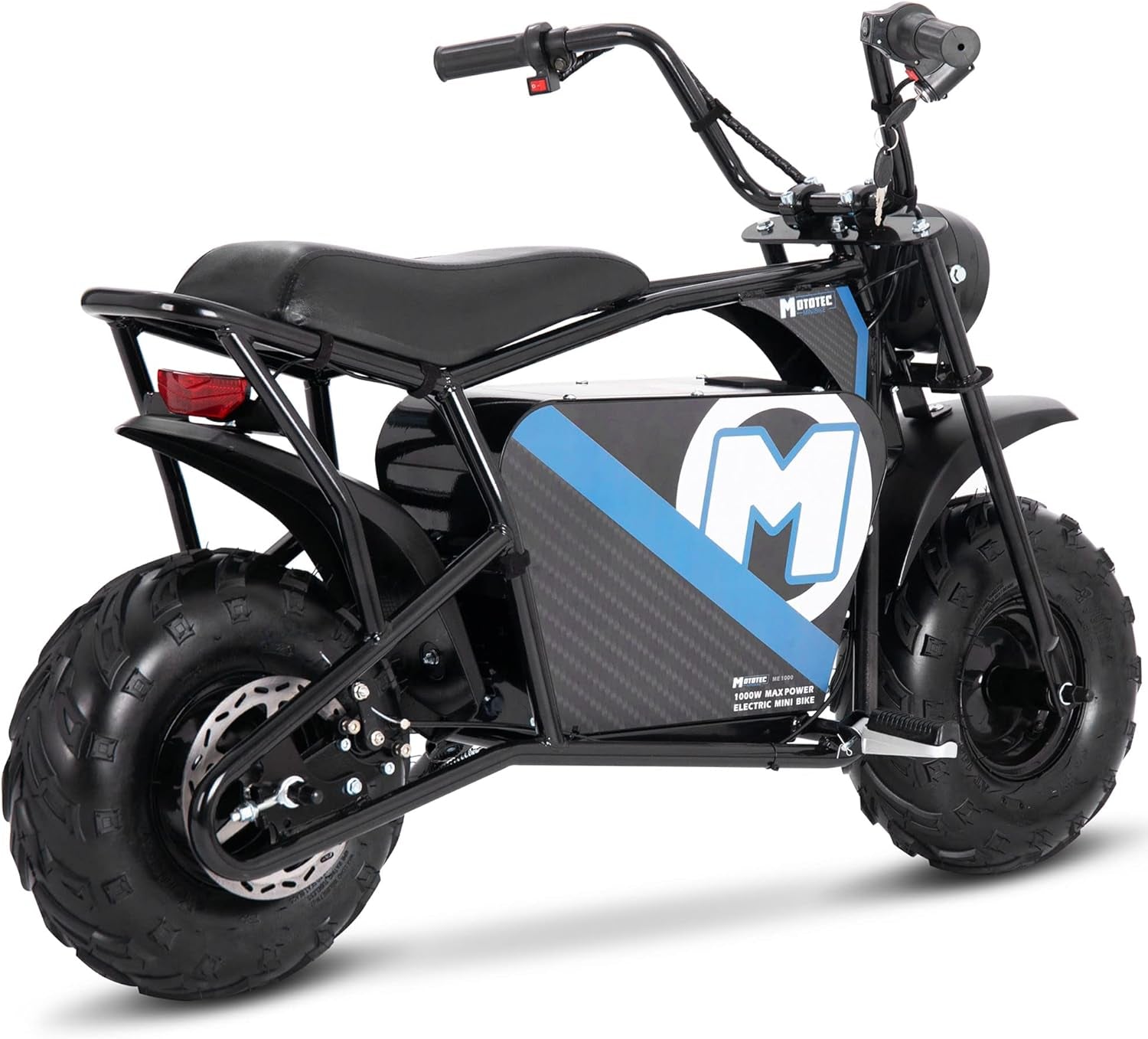 48v 1000w Electric Powered Mini Bike Black, Large