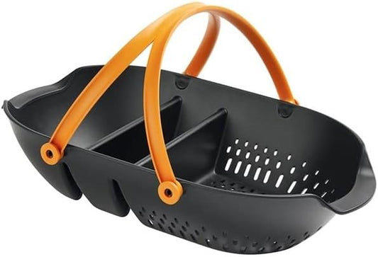 Garden Harvest Basket - Container for Gardening and Harvesting with Tool Caddy - Harvesting Basket Doubles as a Collander for Vegetables and Fruits - Garden Accessories