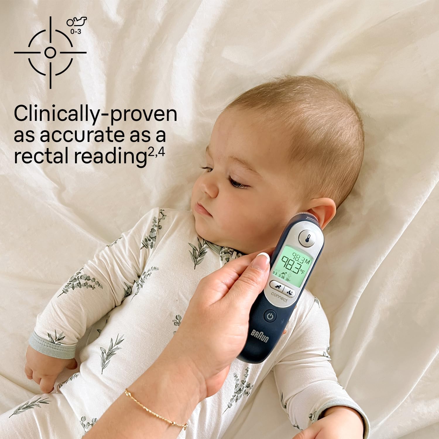 ThermoScan 7+ Connect Digital Ear Thermometer – Age Precision Technology, Family Care App Compatible, Color-Coded Display – Pediatrician Recommended