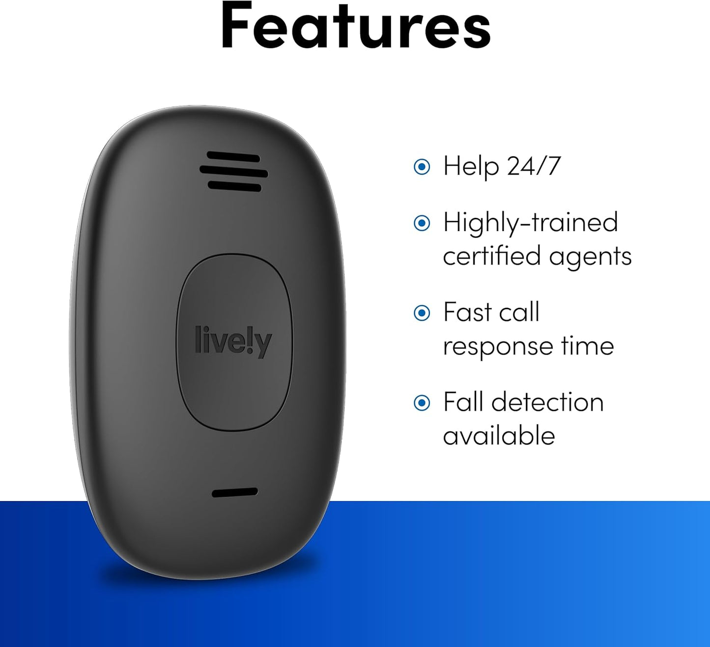 Mobile2 Medical Alert Device – 24/7 Emergency Help with Optional Fall Detection, Waterproof Design, and Lanyard for Senior Safety & Independence