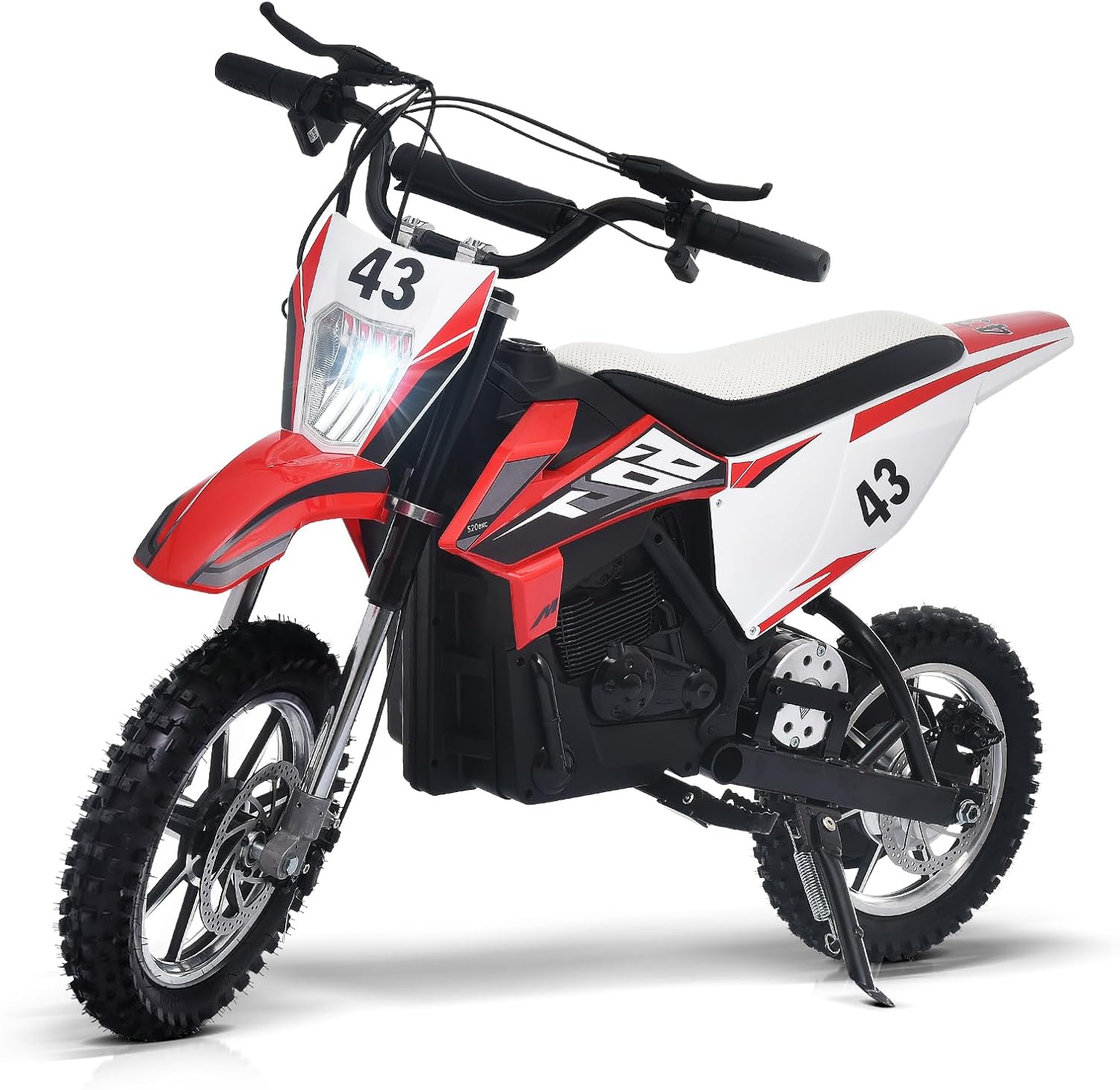  Kids Electric Dirt Bike 36V 650W – SRK-MC20 Pro  | Off-Road Motocross Motorcycle w/ 17MPH Speed  | Twist Throttle, Dual Suspension, Leather Seat & Brakes 