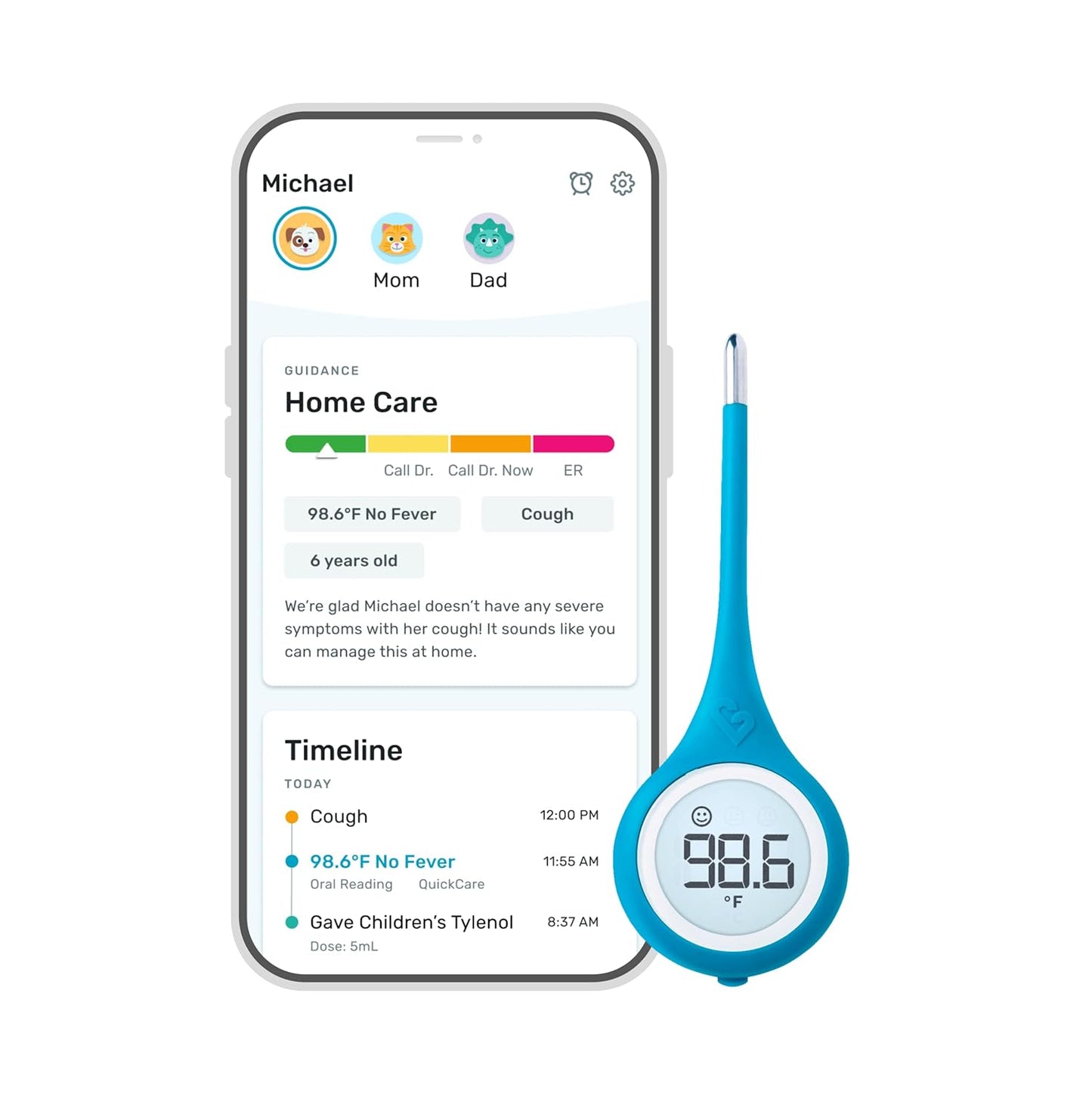 QuickCare Smart Digital Thermometer – FDA Cleared Medical Thermometer for Fast & Accurate Readings