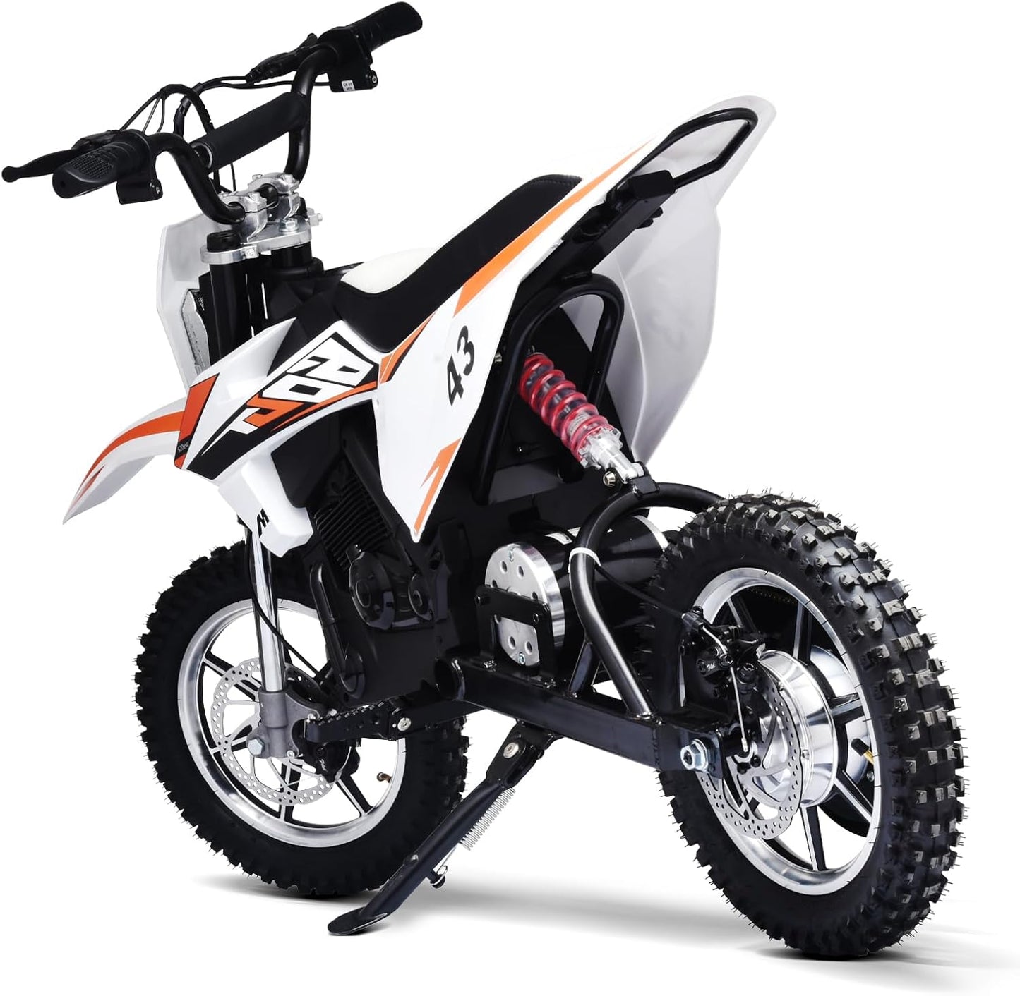  Kids Electric Dirt Bike 36V 650W – SRK-MC20 Pro  | Off-Road Motocross Motorcycle w/ 17MPH Speed  | Twist Throttle, Dual Suspension, Leather Seat & Brakes 