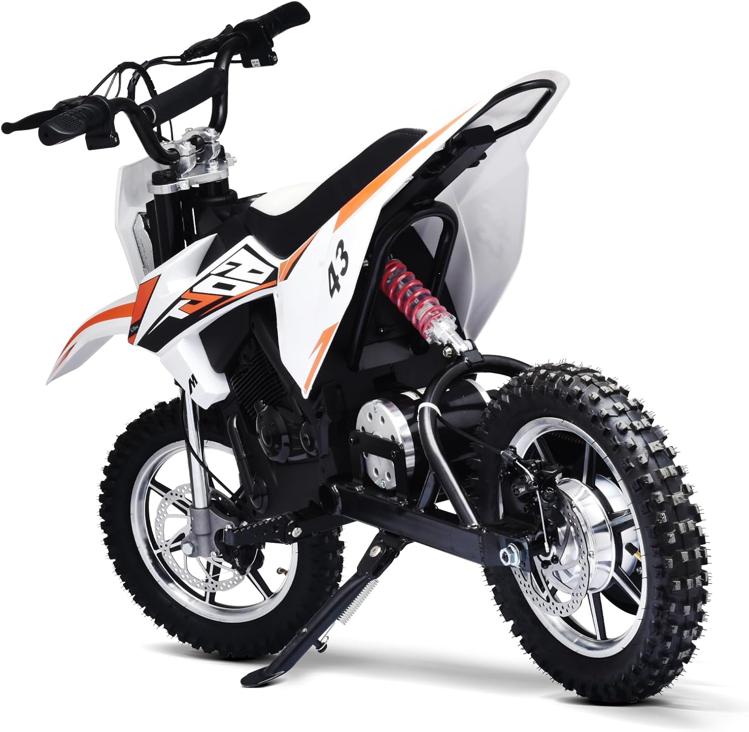  Kids Electric Dirt Bike 36V 650W – SRK-MC20 Pro  | Off-Road Motocross Motorcycle w/ 17MPH Speed  | Twist Throttle, Dual Suspension, Leather Seat & Brakes 