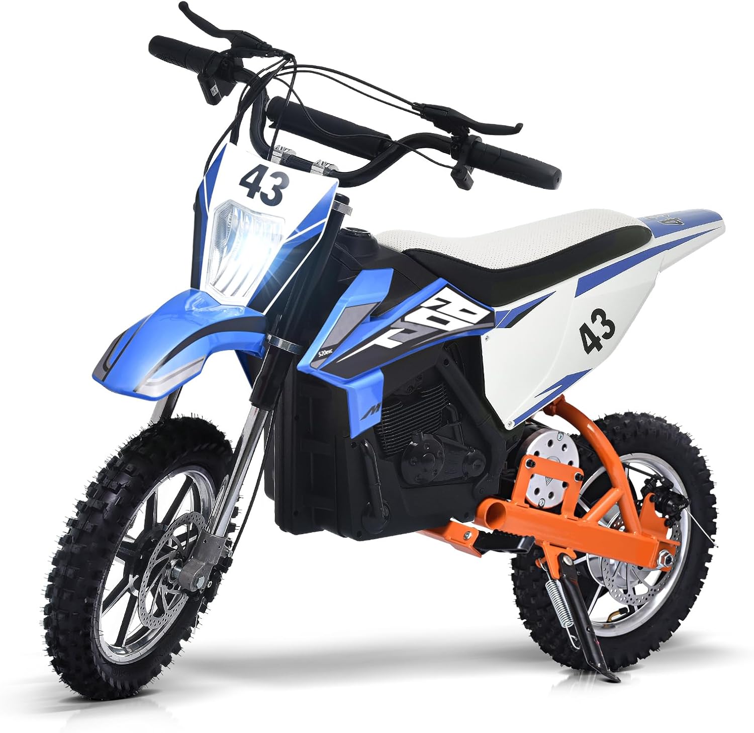  Kids Electric Dirt Bike 36V 650W – SRK-MC20 Pro  | Off-Road Motocross Motorcycle w/ 17MPH Speed  | Twist Throttle, Dual Suspension, Leather Seat & Brakes 