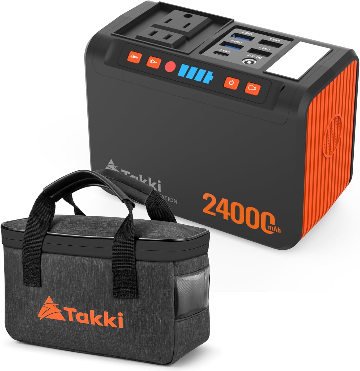 120W Peak Solar Generator Portable Power Station with 21W Panels, 88Wh Solar Charger Power Bank, AC DC USB Ports for Camping, Tent, Laptop, Outdoor, and Emergency Use