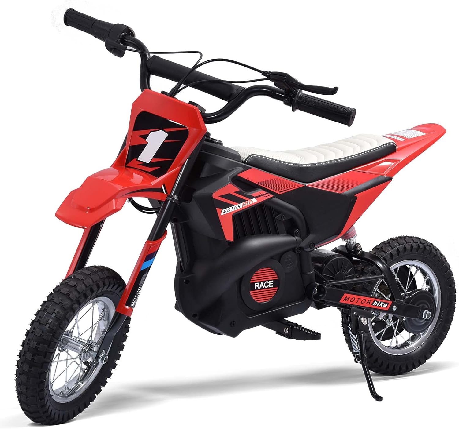  Kids Electric Dirt Bike 36V 650W – SRK-MC20 Pro  | Off-Road Motocross Motorcycle w/ 17MPH Speed  | Twist Throttle, Dual Suspension, Leather Seat & Brakes 