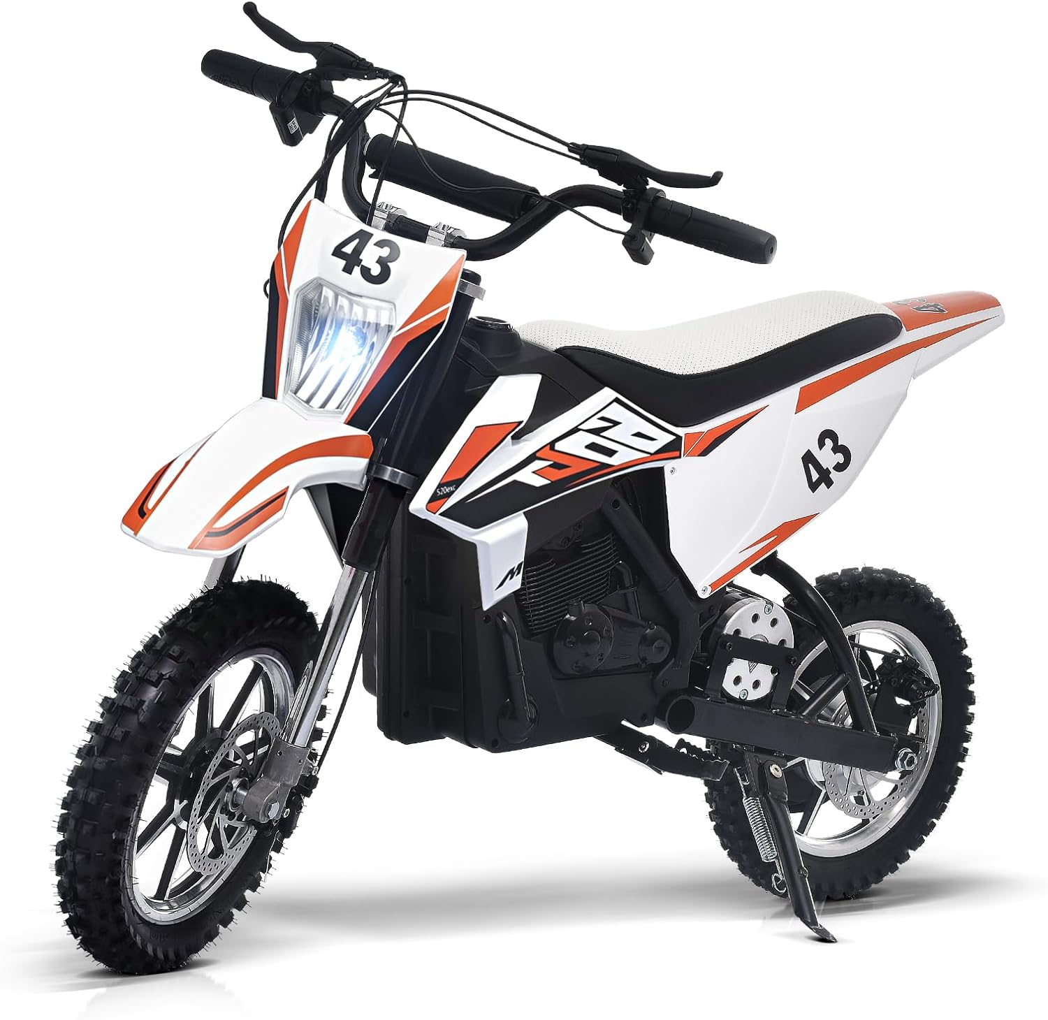  Kids Electric Dirt Bike 36V 650W – SRK-MC20 Pro  | Off-Road Motocross Motorcycle w/ 17MPH Speed  | Twist Throttle, Dual Suspension, Leather Seat & Brakes 