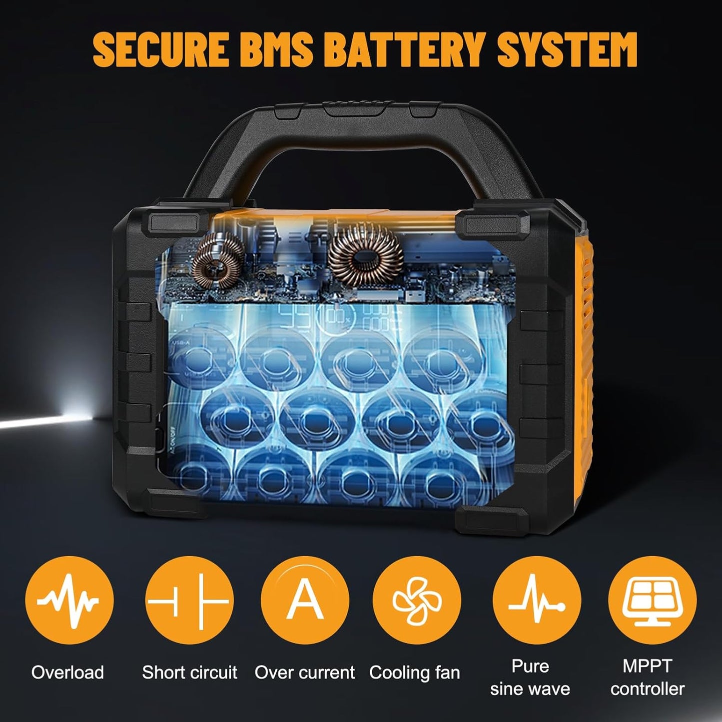 Solar Generator 300W Portable Power Station with 100W Foldable Solar Panel, 294Wh Lithium Battery, 120V/300W AC Outlet, Quiet Generator for Home, RV, Outdoor, Camping, and Emergency Use