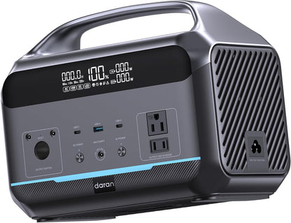 Portable Power Station 300W (600W Surge), 192Wh Solar Generator with LiFePO4 Battery, AC & DC Outlets, Power Bank for Camping, RVs, Traveling, Home & Emergency Use